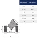 Šikmý filter 3/4'' mosadzný na vodu, sieťový, hustý, silný EAN (GTIN) 5907547614163