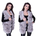 КОРОТКИЙ МЕХОВОЙ ЖИЛЕТ, СЕРЫЙ МЕХ