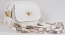 EGO kabelka poštárka ekologická koža biela cez rameno Veľkosť malá (menšia ako A4)