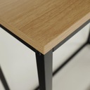 Konzolový stolík v industriálnom štýle, dub/čierna, BUSTA Výška nábytku 75 cm