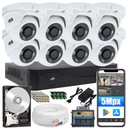 Комплект мониторинга на 8 камер, 5 Мп, приложение 1 ТБ