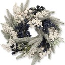 ВЕНОК ИЗ СОСНЫ РОЖДЕСТВЕНСКИЙ С ЧЕРНИКОЙ И АКСЕССУАРАМИ