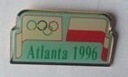 Олимпийский значок Атланты 1996 года — продолговатый.
