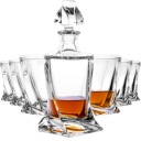 ХРУСТАЛЬНЫЙ ГРАФИН ДЛЯ ВИСКИ + БОКАЛЫ «БОГЕМИЯ»