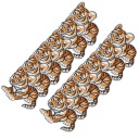 Naszywki do haftu Tigerkin Pattern 12Pcs Cloth Stickers for DIY фото 9