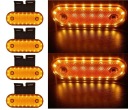 KIT 4X HEADLIGHT DIMENSIONS POMARANCZOWA LED DIODNE OBRYSOWKI 12V 24V  photo 12
