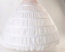 Halka do sukni ślubnej #2 6 kół uniwersalna biała regulowane fiszbiny