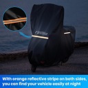COVER NA MOTORCYCLE FAVOTO WATERPROOF Z ODBLASKOWYMI PASKAMI AGED  photo 7