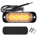 LAMPA OSTRZEGAWCZA 4 LED LAWETA POMOC STROBOSKOP 18 TRYBÓW ŚWIECENIA IN241