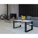 Konferenčný stolík lavica MODERN 1P biela/čierna Výška nábytku 50 cm