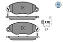 ZAPATAS HAM. FORD P. TRANSIT 00- (P.NAPED)BEZ SENSOR 0252343418/PD MEYLE 