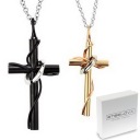 КУЛОНЫ-КРЕСТЫ ДЛЯ ПАРЫ, 2 ШТ + ЦЕПИ