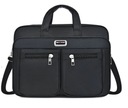 БОЛЬШАЯ МУЖСКАЯ БИЗНЕС-СУМКА НА НОУТБУКЕ ЧЕРНАЯ С ПРОЧНЫМ РЕМЕНЕМ