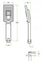 Комплект скрытого монтажа HANSGROHE с черным смесителем + iBOX + тропический душ 30x30 slim