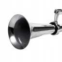 SIGNAL KLAXON TROMPETTE AVERTISSEUR SONORE CHROME AVEC COMPRESSEUR TRÈS HAUT-PARLEUR 12V 45CMphoto 13