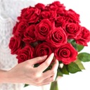 10 sztuk dużo czerwona róża sztuczny kwiat prawdziwy dotyk lateks kwiaty Producent inny