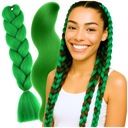 Синтетические волосы для косичек красочные косички зеленые трейлеры 120 см.