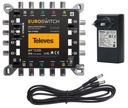 Телевизионные переключатели MultiSwitch 5/8 выходов EUROSWITCH 5 x 8 + источник питания 12 В постоянного тока 732101