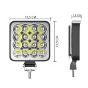 GRATISY# ФАРА 16 LED (СВІТЛОДІОД) ГАЛОГЕН РОБОЧИЙ 48W 12V 24V SZPERACZ!  (16355371638) фото min 7