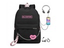 BLACKPINK Школьный рюкзак USB PORT НОУТБУК