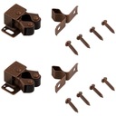 Защелка мебельная роликовая, коричневая, 2 шт.