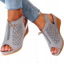 ЭЛЕГАНТНЫЕ ЖЕНСКИЕ САНДАЛИИ НА ТЕЛЕЖКЕ, КОЖА