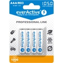 4 БАТАРЕИ AAA LR03 LR3 R3 NI-MH EVERACTIVE 1,2 В 1050 мАч
