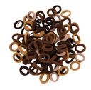 Резинки для волос каштановые 50 шт.