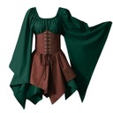 Retro Chemise Corset Dress Renaissance Fairy Elf C Szerokość w ramionach 1 cm