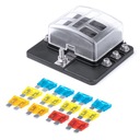 БЛОК ПРЕДОХРАНИТЕЛЕЙ, 6 РОЗЕТОК + ПРЕДОХРАНИТЕЛИ