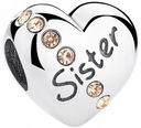 Подвески-подвески-подвески Sister Sister Heart Charms Серебро 925 Trusky