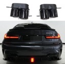 TIPS EXHAUST 2PARY AMPLIFIERS BMW G20 G22 G42 LOOK M340 M240 M440 BLACK  photo 12