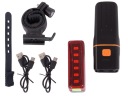 ВЕЛОСИПЕДНАЯ ЛАМПА ПЕРЕДНЯЯ ЗАДНЯЯ ВЕЛОСИПЕДНАЯ КОМПЛЕКТ LED USB POWERBANK МОЩНЫЙ СВЕТ