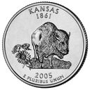 25 c Stany USA Kansas State Quarter 2005 D nr 34