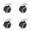 НАБОР ИЗ 4 РЕЗИНОВЫХ КОЛЕС FI 40 ММ.