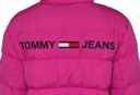 TOMMY JEANS Dámska bunda, obojstranná, tmavo modrá - ružová, páperová, XS Zapínanie zips