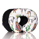 Дорожная подушка-подголовник с круассаном для взрослой альпаки