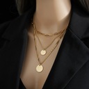 Женское золотое ожерелье, хирургическая сталь 316L, позолота 18 карат