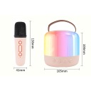 BLUETOOTH ДИНАМІК ПОРТАТИВНИЙ КАРАОКЕ RGB 2 МІКРОФОНИ USB AUX JACK