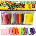 CLAYDOLL MAGICZNA PIANKOLINA PLASTELINA MASA SENSORYCZNA 12 sztuk + Nożyki