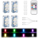 4X WIRELESS STROBOSKOPOWE LED RGB LIGHTS 8 COLORS DO CAR MOTORCYCLE  photo 13