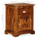 vidaXL Nočný stolík zo sheeshamového dreva, 40 x 30 x 50 cm Montáž nábytok na samostatnú montáž