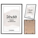 РАМКА 50x60 ФОТОРАМКИ АЛЮМИНИЕВАЯ ЧЕРНАЯ