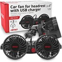 АВТОМОБИЛЬНЫЙ ВЕНТИЛЯТОР, УСТАНОВЛЕННЫЙ НА ПОДГОЛОВНИКЕ, МОЩНЫЙ USB-разъем