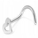 Кольцо для носа NOSTRIL Punk с открытым сердцем