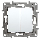 LEGRAND NILOE ВЫКЛЮЧАТЕЛЬ ДВОЙНОЙ ПОДСВЕЧИ, БЕЛЫЙ