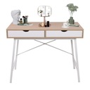 Туалетный столик письменный С БЕЛЫМИ ящиками из скандинавского дуба