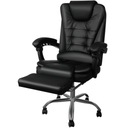 Вращающийся офисный стул Вращающийся настольный стул черный с подставкой для ног