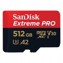 SANDISK PAMÄŤOVÁ KARTA EXTREME PRO MICRO SDXC 512 GB 200 / 140 MB/S UHS-I U3 Model Extreme PRO