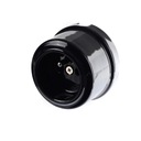 РОЗЕТКА РЕТРО ЛОФТ КЕРАМИЧЕСКАЯ 230В ПОВЕРХНОСТЬ ЧЕРНАЯ